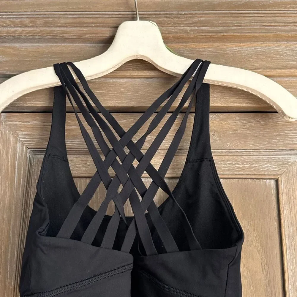 Lululemon Energy Bra Long Line Black size 8